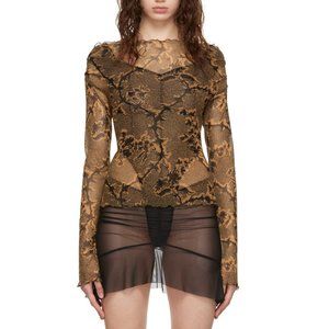 KNWLS Exclusive Green Clavicle Blouse, S